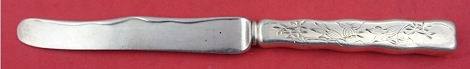 Dessert Knife HH  AS  w/ flowers  7 1/4